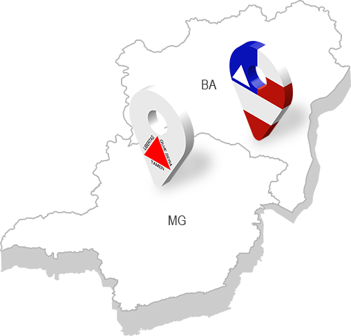 Mapa de área de atuação